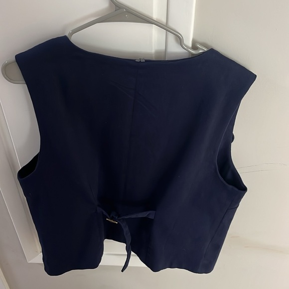 By Anthropologie Shrunken Cotton
Vest size L navy - Picture 8 of 9